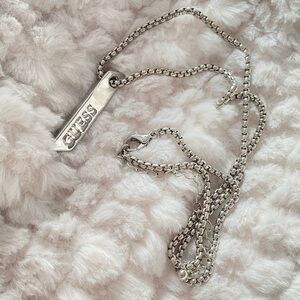 Guess Silver Tone Necklace NWOT